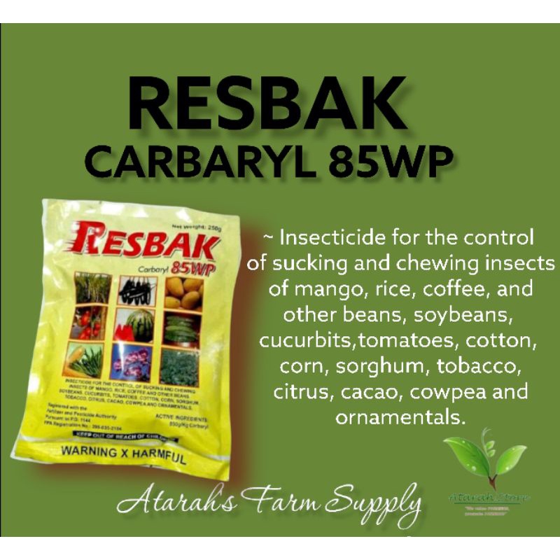 COD! RESBAK Carbaryl 85WP (250gms) | Shopee Philippines