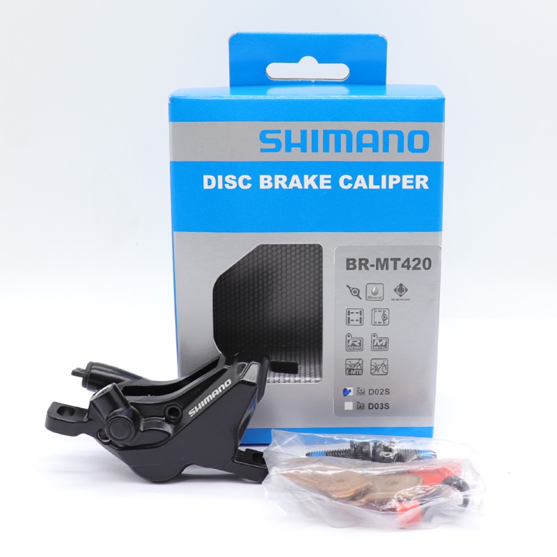 Shimano BR MT520 MT420 Hydraulic Disc Brake 4 pistons Caliper PostMount ...