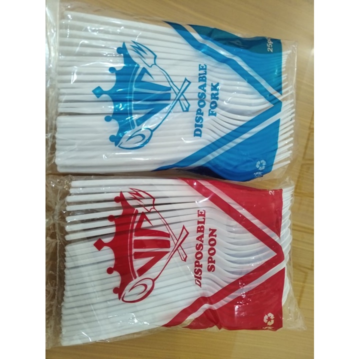 Disposable VIP Spoon and Fork 25 pcs per pack | Shopee Philippines