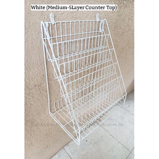 (Medium) 5-Layer Countertop Wall Hanging Merchandise Display CD Rack ...