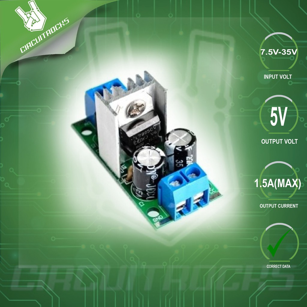 KitsGuru L7805 LM7805 Step Down Converter 7.5V-35V To 5V Regulator Power Supply Module Power Supply Electronic Hobby Kit Price In India - Buy KitsGuru L7805 LM7805 Step Down Converter 7.5V-35V To 5V - Foto 3