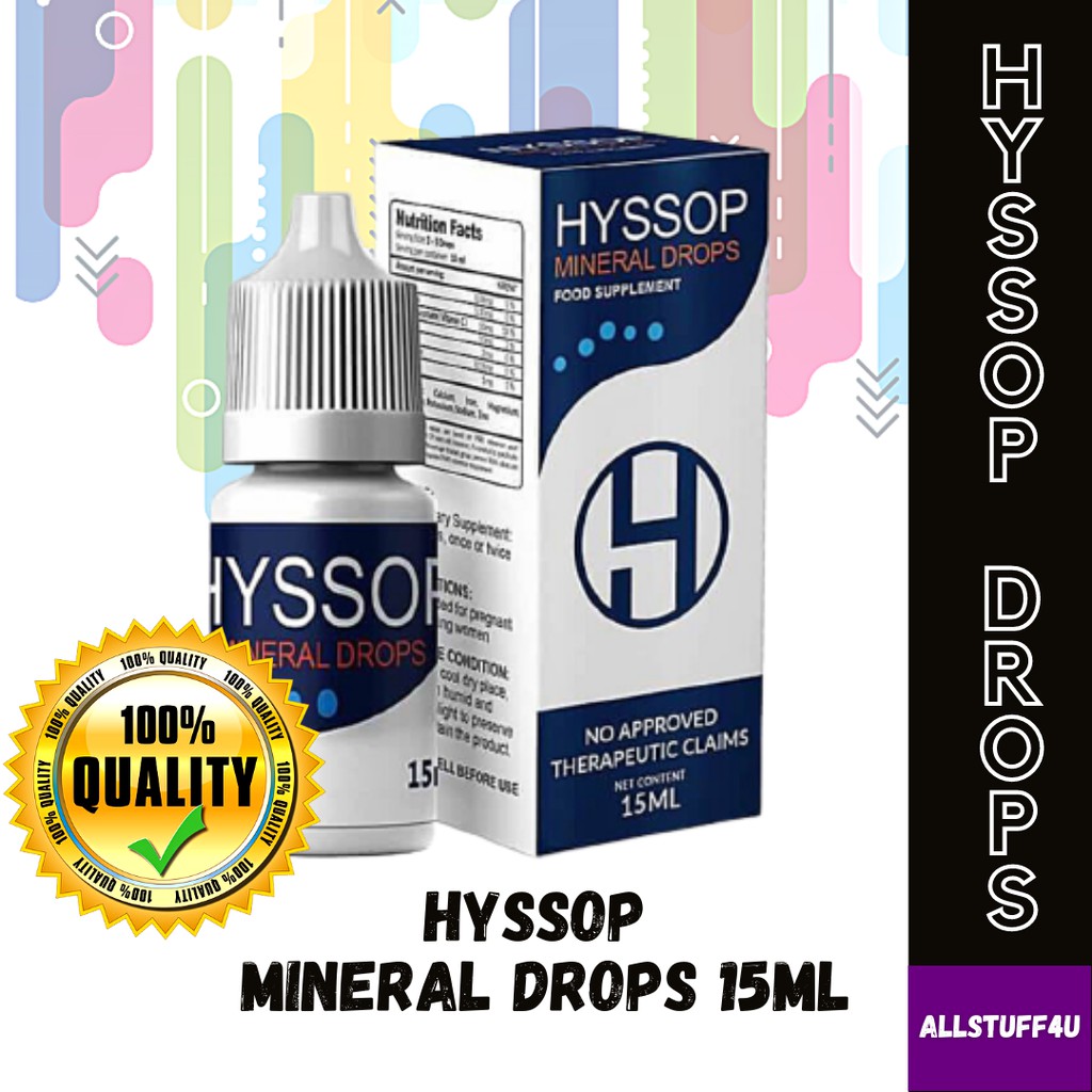 100 Original Hyssop Mineral Drop Food Supplement Shopee Philippines
