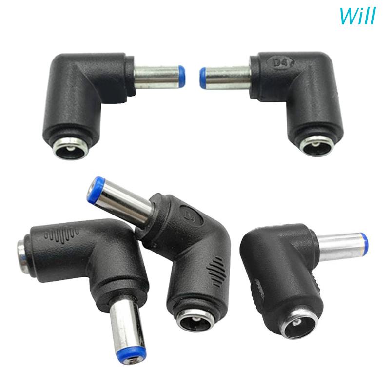 10-Pack DC Power Adapter – 5.5x2.5mm Male Right Angle To 5.5x2.1mm Female Connector