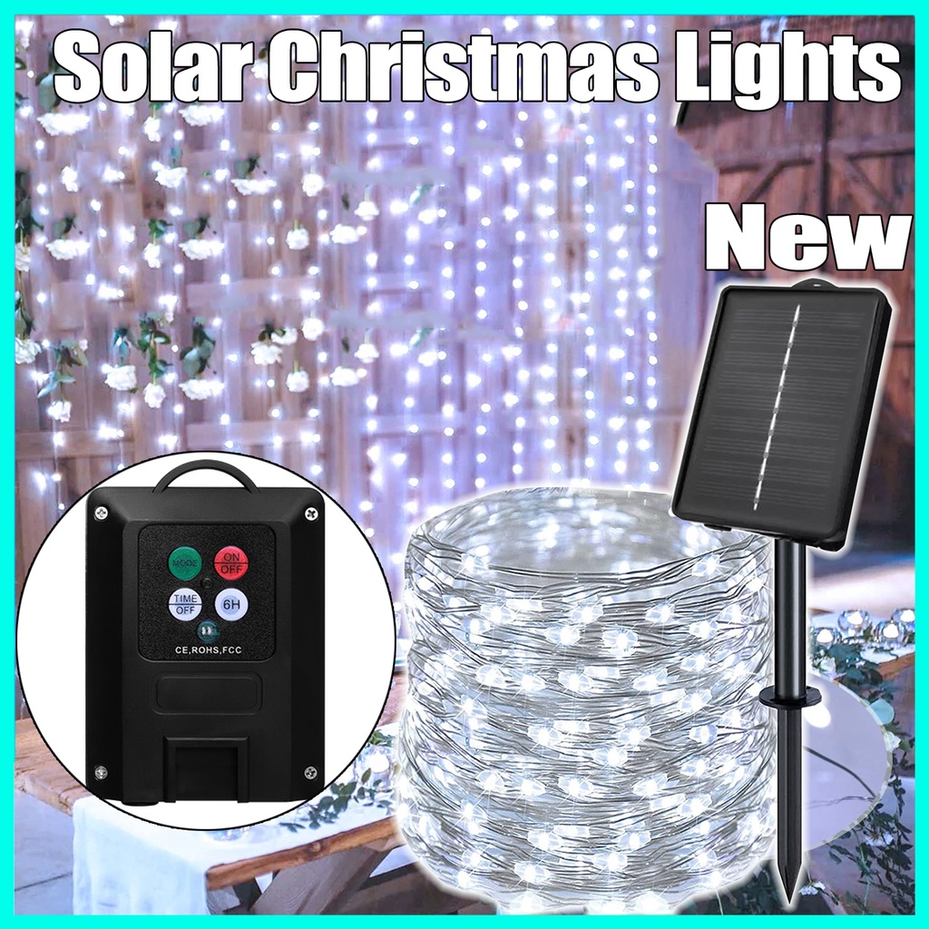 32M 300LED Solar String Fairy Lights Outdoor Waterproof Christmas ...