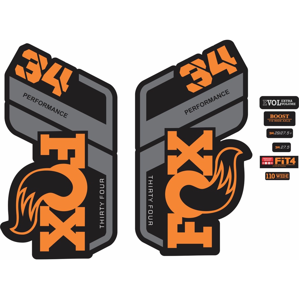 Fox 34 Latest Decal Kit Multi color ForK sticker | Shopee Philippines