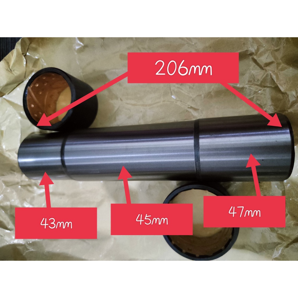 WG9719410031-XLB 1SET KING PIN KIT 43MMX45MMX47MMX206MM HOWO FOTON ...