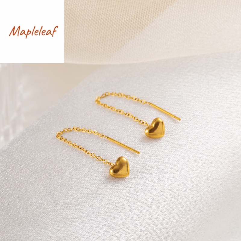 Original 18K Saudi gold pawnable caring ear thread women's Earring ...