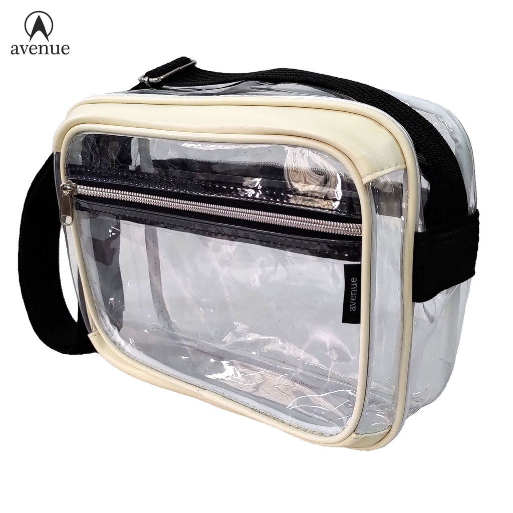 Avenue Transparent PVC Clear Sling Bag 515 Shoulder Bag Thick Plastic