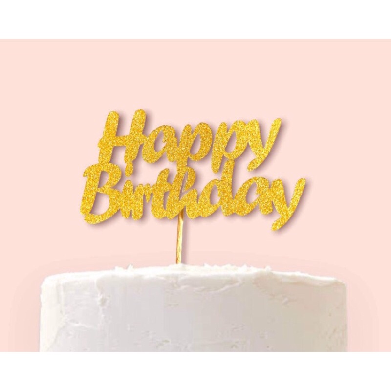 happy birthday cake topper (glitter cardstock) Shopee Philippines
