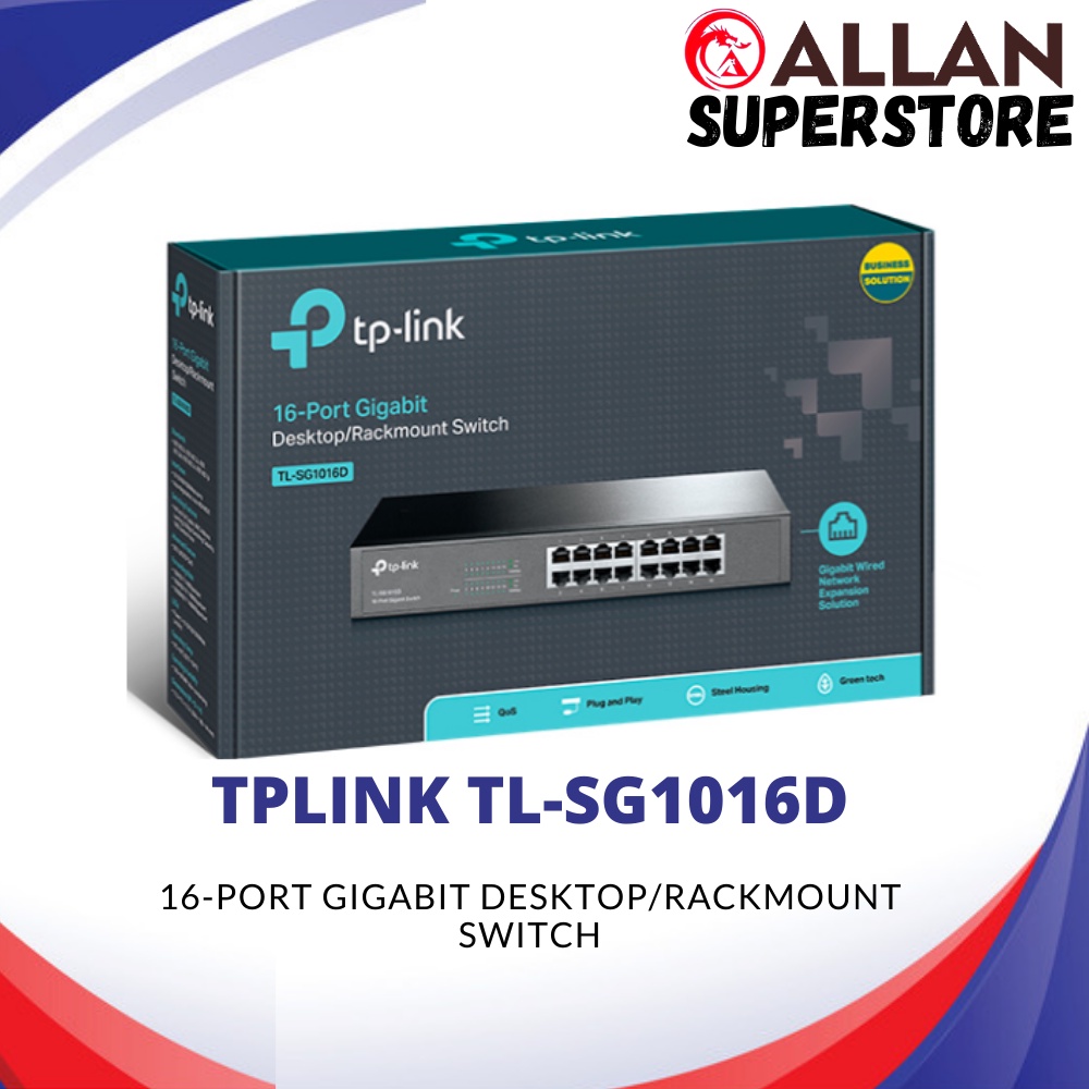 TP-Link Tl-Sg1016d 16-Port Gigabit Desktop Rackmount Switch Tp Link ...