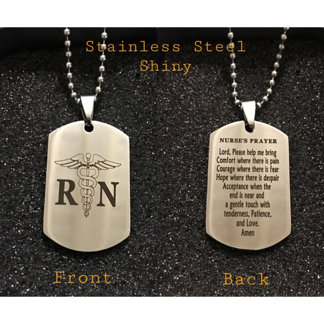 Personalized Career Custom Logo Engraved Dog Tag Necklace Shopee