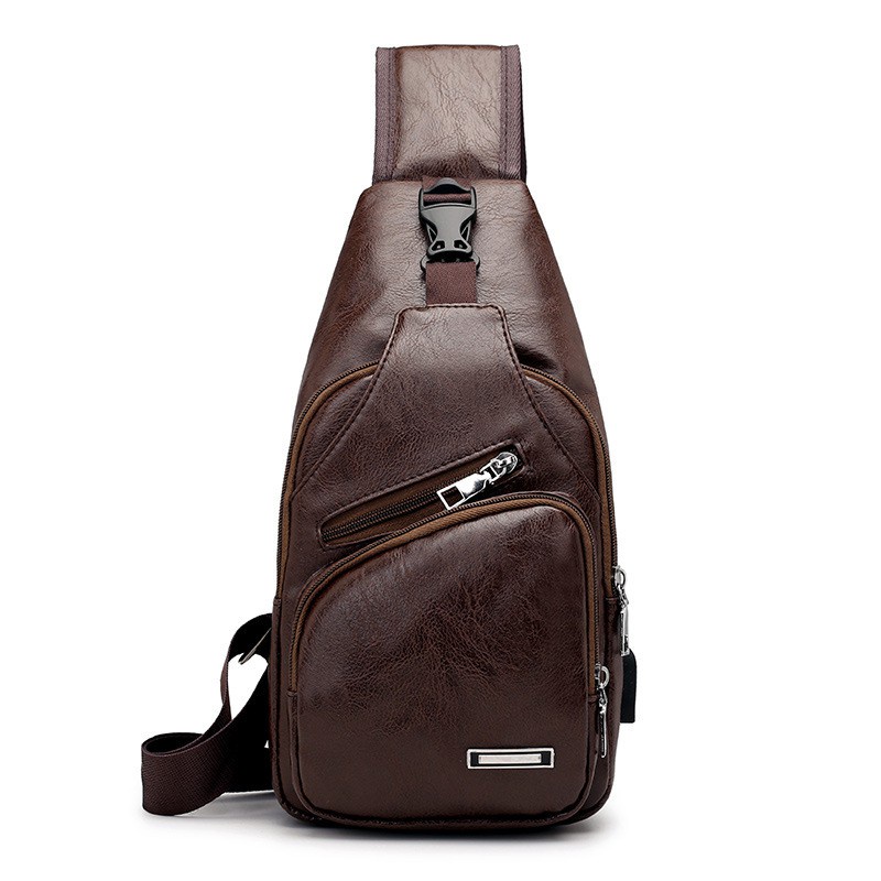 SUPER NO.1 #026 cross body bag leather men sling bag anti theft 