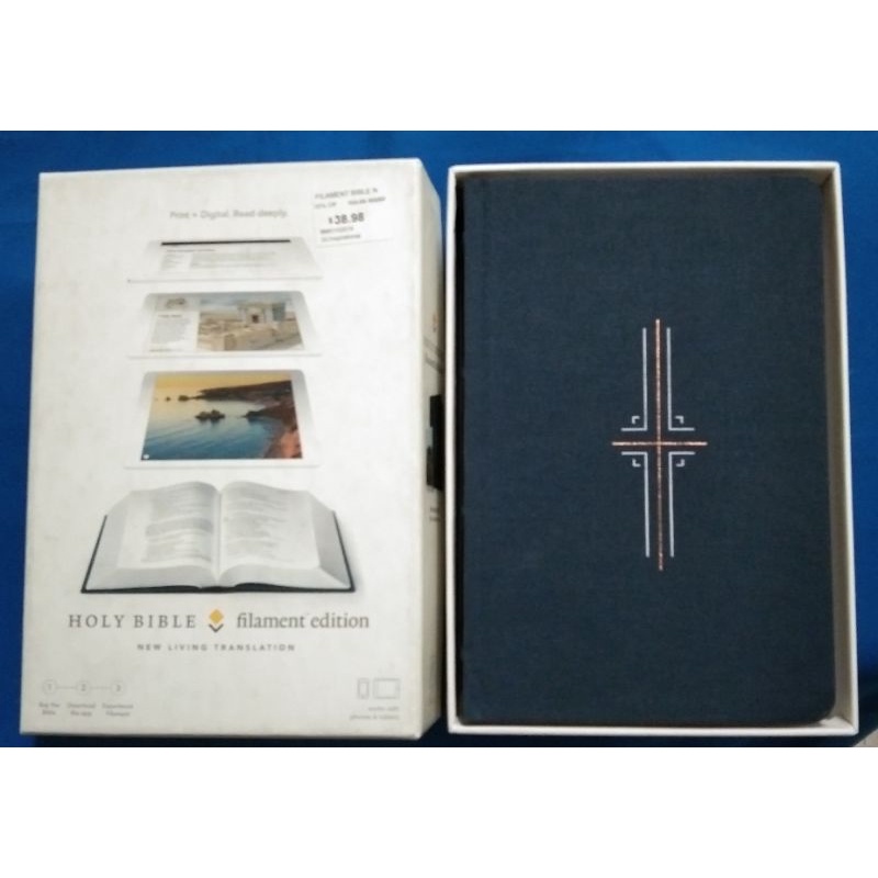 Tyndale NLT Filament Bible (Hardcover Cloth, Midnight Blue, w/ Thumb ...