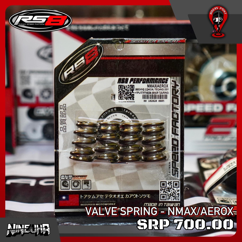 RS8 VALVE SPRING FOR NMAX AEROX (+15% STIFFNESS BEEHIVE CONICAL TECH ...
