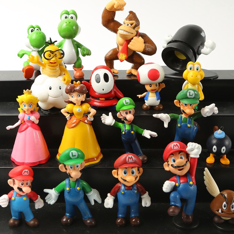 Mario action best sale figure set