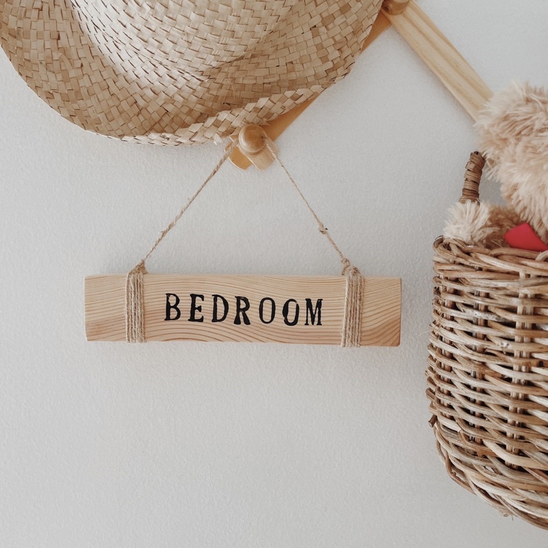 Room Label Hang Decor Wooden (Ruby) | Shopee Philippines