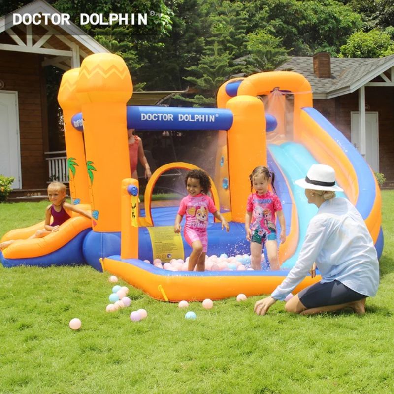 [COD] 63108 inflatable bouncy house island inflatables jump with water ...