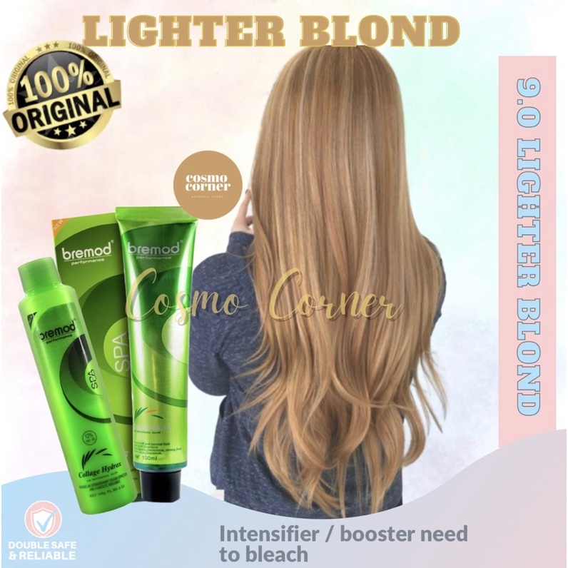 Lighter Blond 9.0 Bremod Hair Color with Oxidizing Cream SET (Bremod Hair  Dye 100ml)