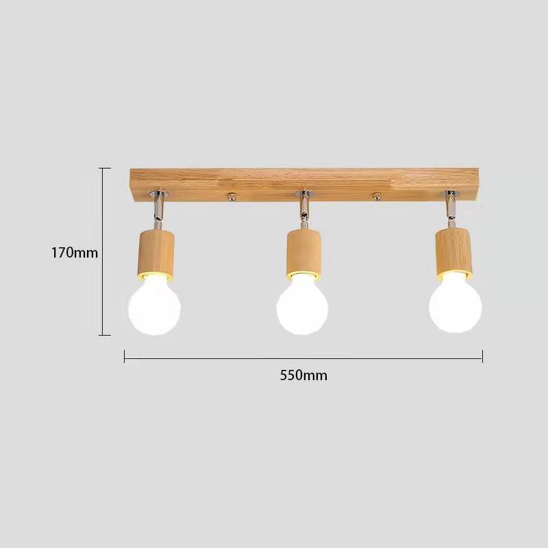 Nordic timber track light modern creative surface mounted led ceiling ...