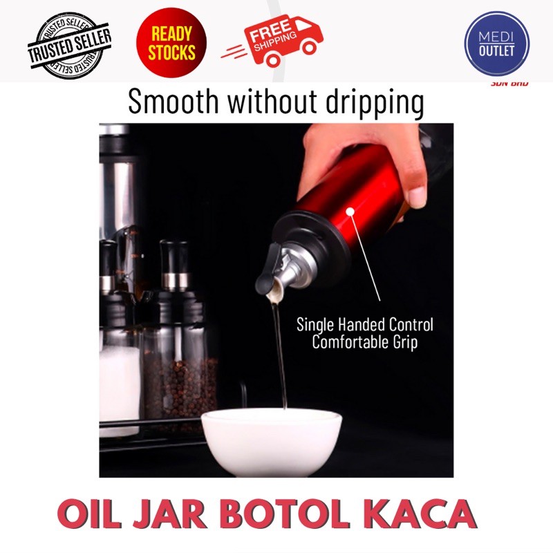 650ml Kitchen Glass Bottle Leak-Proof Dispenser for Vinegar Oil Sauce ...