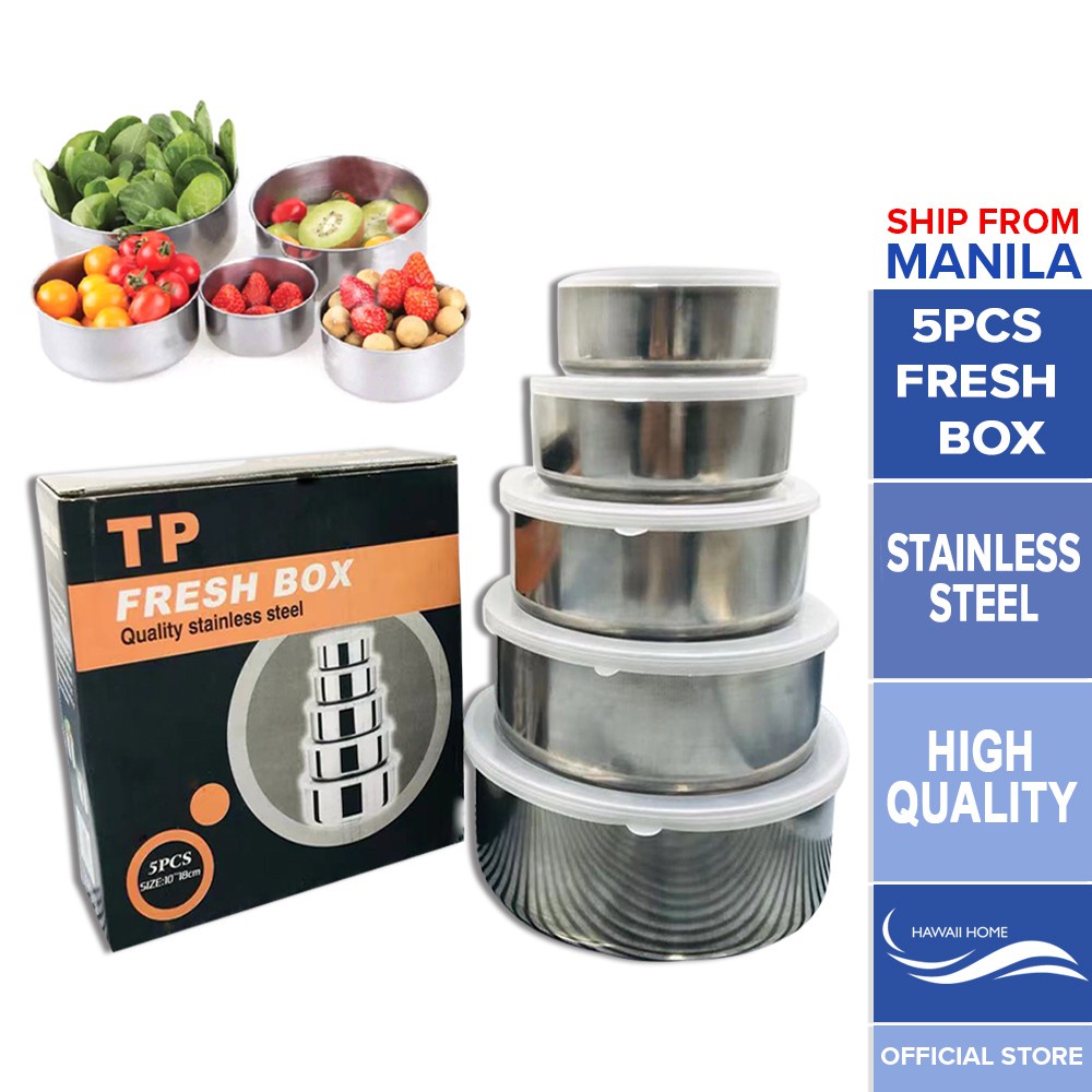 【Ready Stock]】 Hawaii Home Fresh Meal box 5in1 Quality Stainless Steel ...