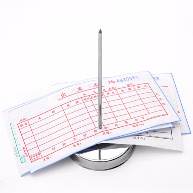 Hot Sale Desk Straight Rod Paper Holder Spike Stick Receipts Check Bill ...