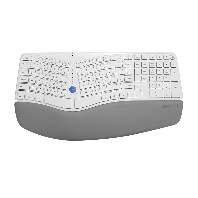 Delux Gm901D Gm901 Wireless Ergonomic Split Keyboard With 2.4G USB ...