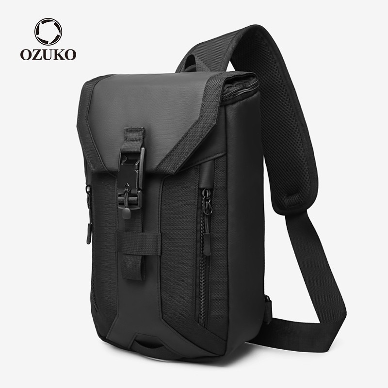 OZUKO Waterproof Men Shoulder Messenger Bag Multi-layer Sling Chest ...