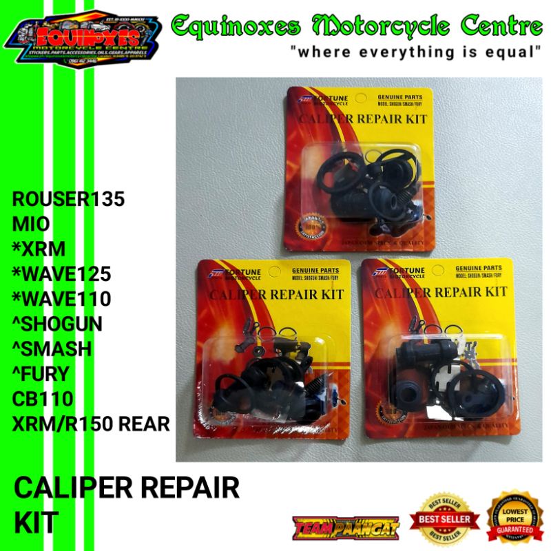 CALIPER REPAIR KIT MIO/ROUSER135/XRM,WAVE110,125/SHOGUN,SMASH,FURY
