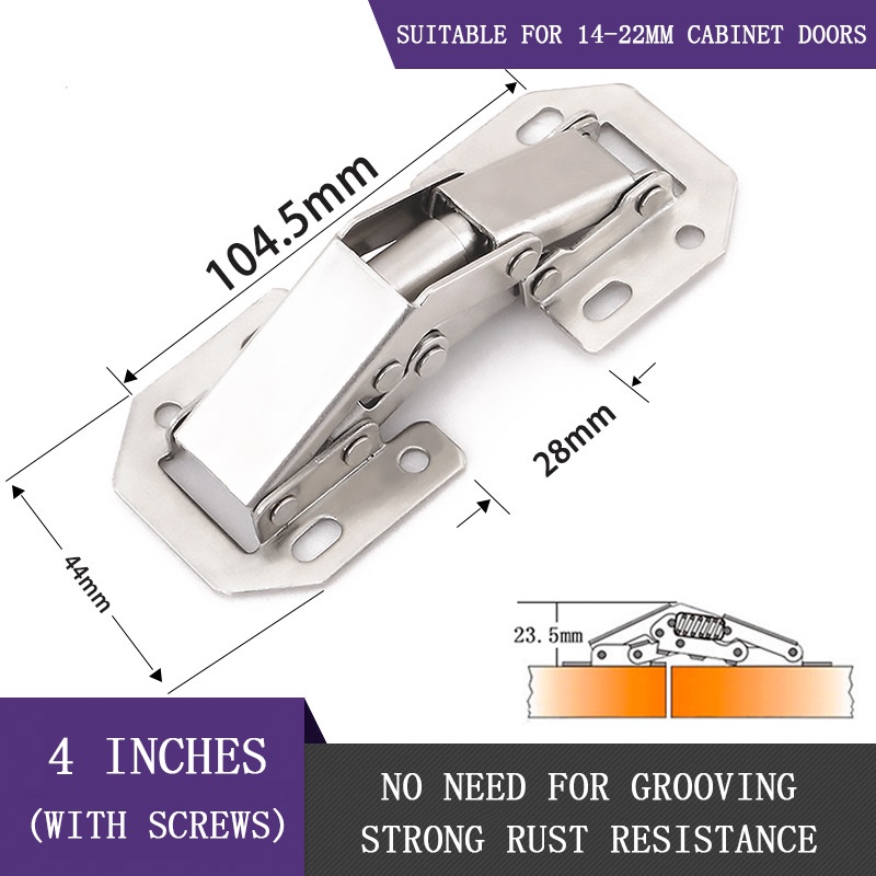 2pcs 90 Degree Concealed Hinges Cabinet Cupboard Door Bridge Cabinet ...