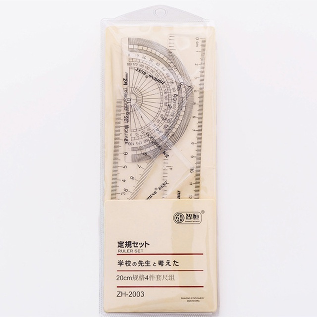 Simple Muji Style Ruler Transparent Plaid Acrylic Plastic Ruler ...