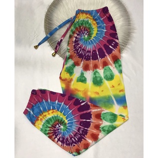 Full Circle Trends Women's Tie Dyed Jogger Pants Yellow Size 3X