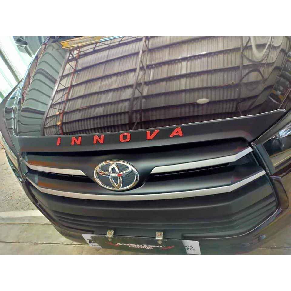 2016 - 2025 Innova Hood Guard Lip - Front Lip Hood Shield - Red Logo ...