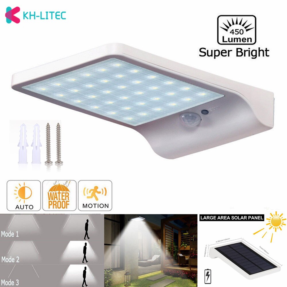 KHLITEC 450LM 36 LED Solar Power Street Light PIR Motion Sensor