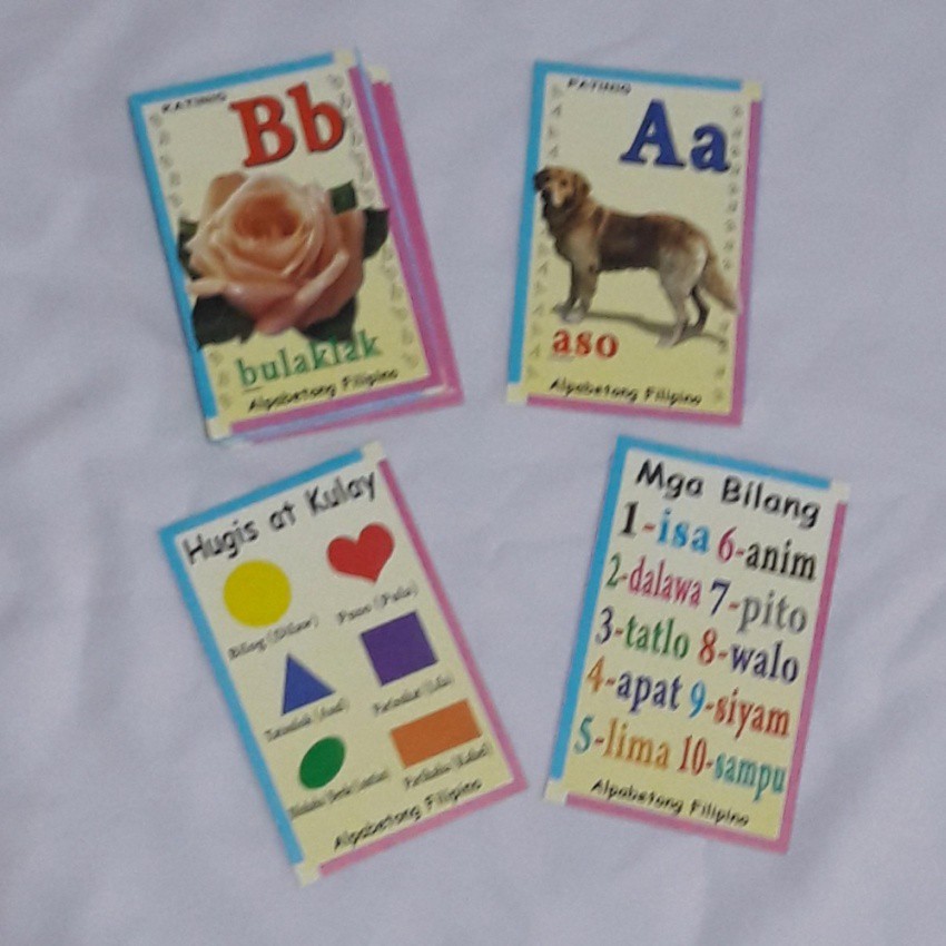 Alpabetong Filipino Laminated Flashcards Shopee Phili 8537