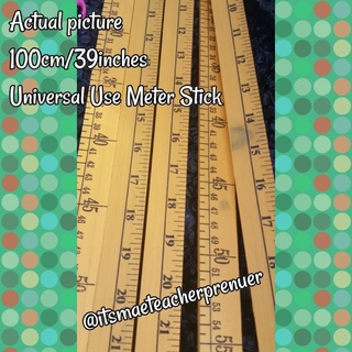 Yellow Meter Stick Wooden Ruler