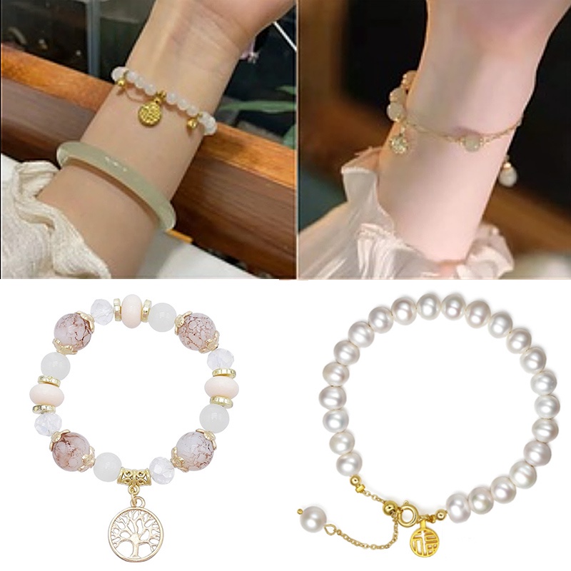 Lovely Crystal Beads Daisy Lucky Charm Fortune Bracelet for Women Lucky  Wrist Crystal Bracelet Girls Wrist Chain Bangle Jewelry BESLA
