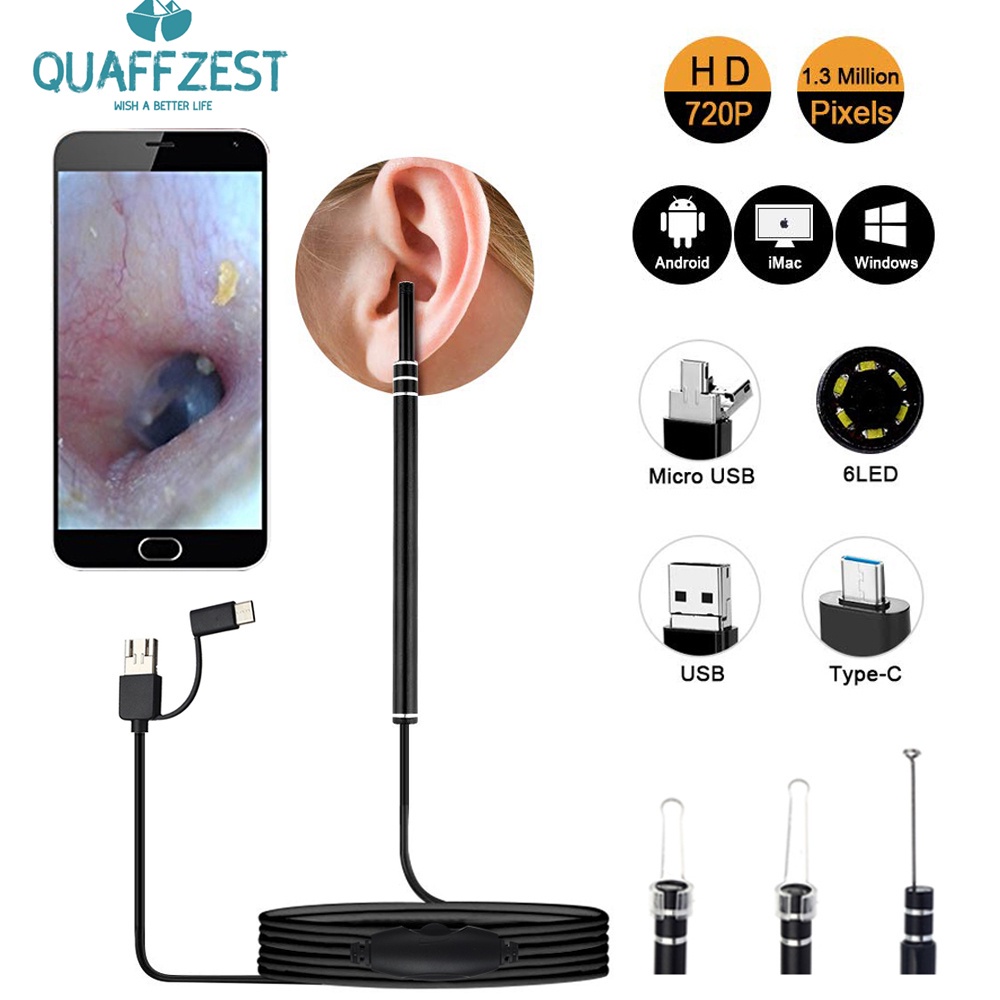 Ear Cleaning Endoscope Spoon Mini Camera Ear Picker Ear Wax Removal ...
