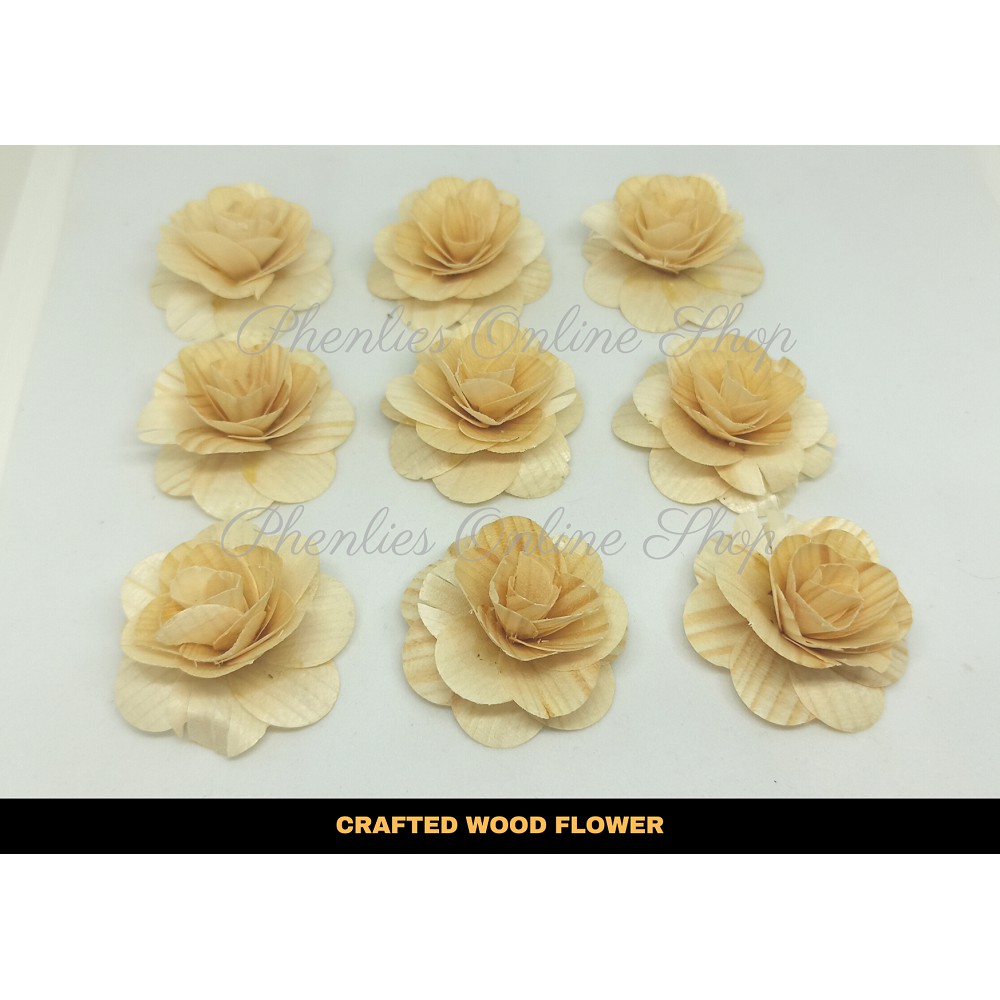 Rose Wood Mini Flower for DIY Souvenirs (PRICE PER PIECE) | Shopee ...
