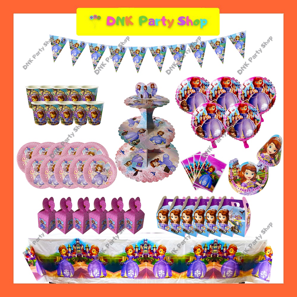 Sofia The First Princess Party Decor Banner Banderitas Box Loot Bags ...