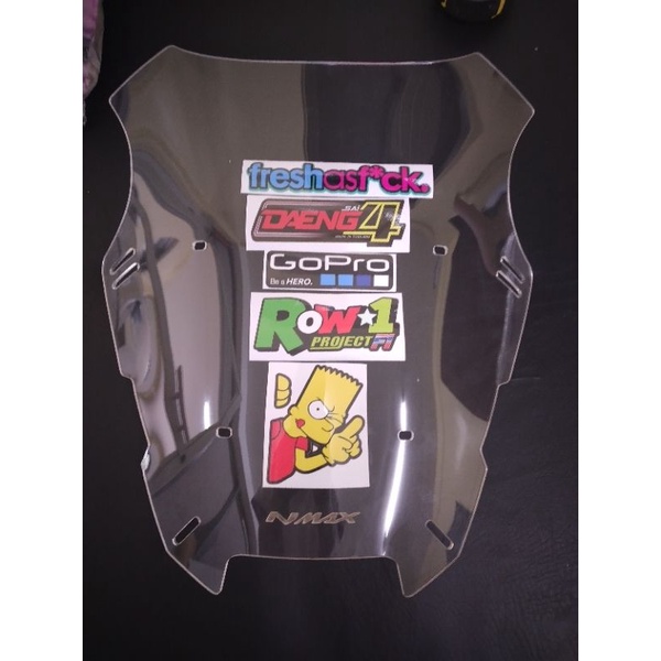 NMAX WINDSHIELD FOR V1 & V2 3MM THICKNESS W/ FREE STICKERS (QUALITY ...