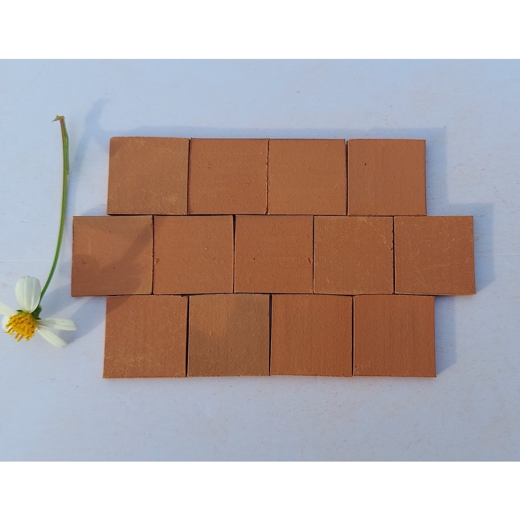100 pieces - Mini FLOOR BRICKS 20x20x2mm, Modeling Clay Tiles, Small ...