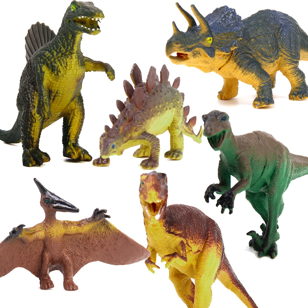 Dinosaur Set Tyrannosaurus Stegosaurus Triceratops Utahraptor ...