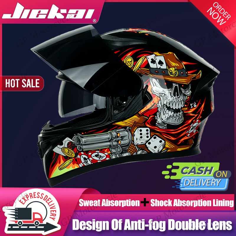 JIEKAI Full Face Helmet With Dual Visor Full Face Helmet For Motorcycle