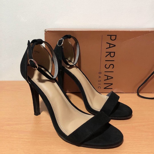 Parisian black shoes hot sale with heels