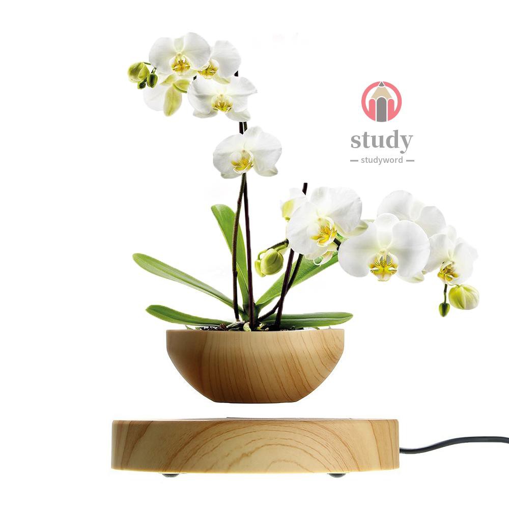 ₪Study&W Magnetic Levitating Flowerpot Air Bonsai Pot Floating Rotating ...