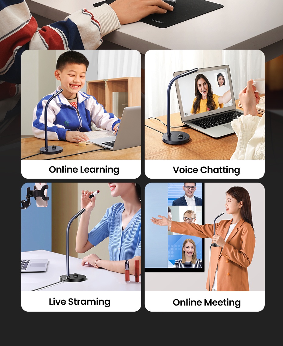 UGREEN USB Desktop Microphone Computer Desktop 60dB Noise Reduction ...