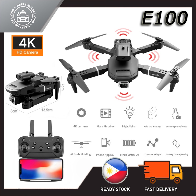 2024 New E100/E88 drone With Wide Angle HD 4K Dual Camera Height Hold ...