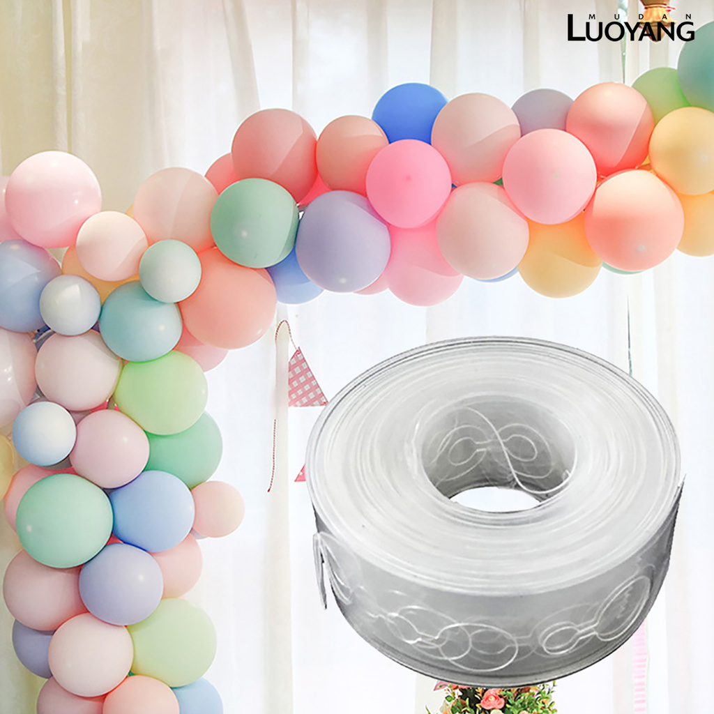 LYM Balloon String Transparent Flexible Plastic Rolls Balloon Tape Strips  for Birthday