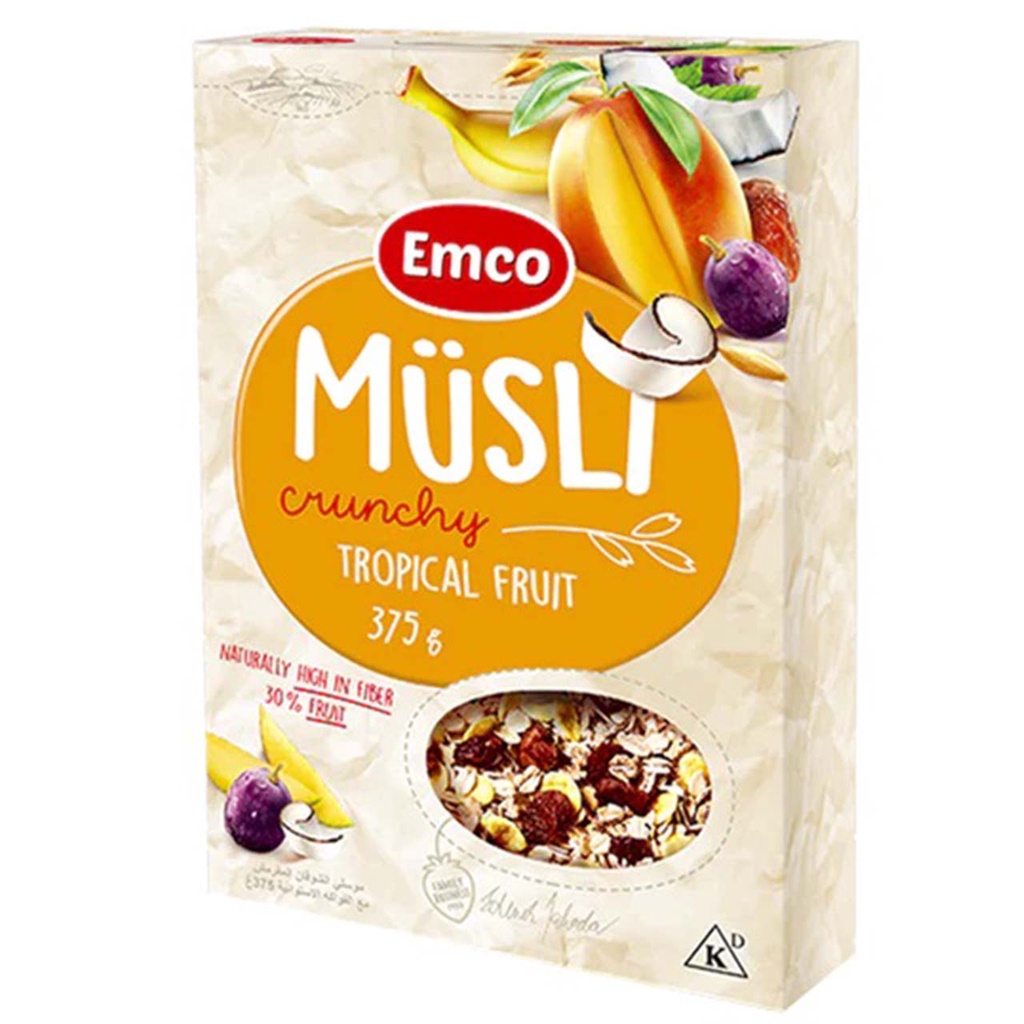 Emco Musli Crunchy Oat Cereal Tropical Fruit 375g Shopee Philippines